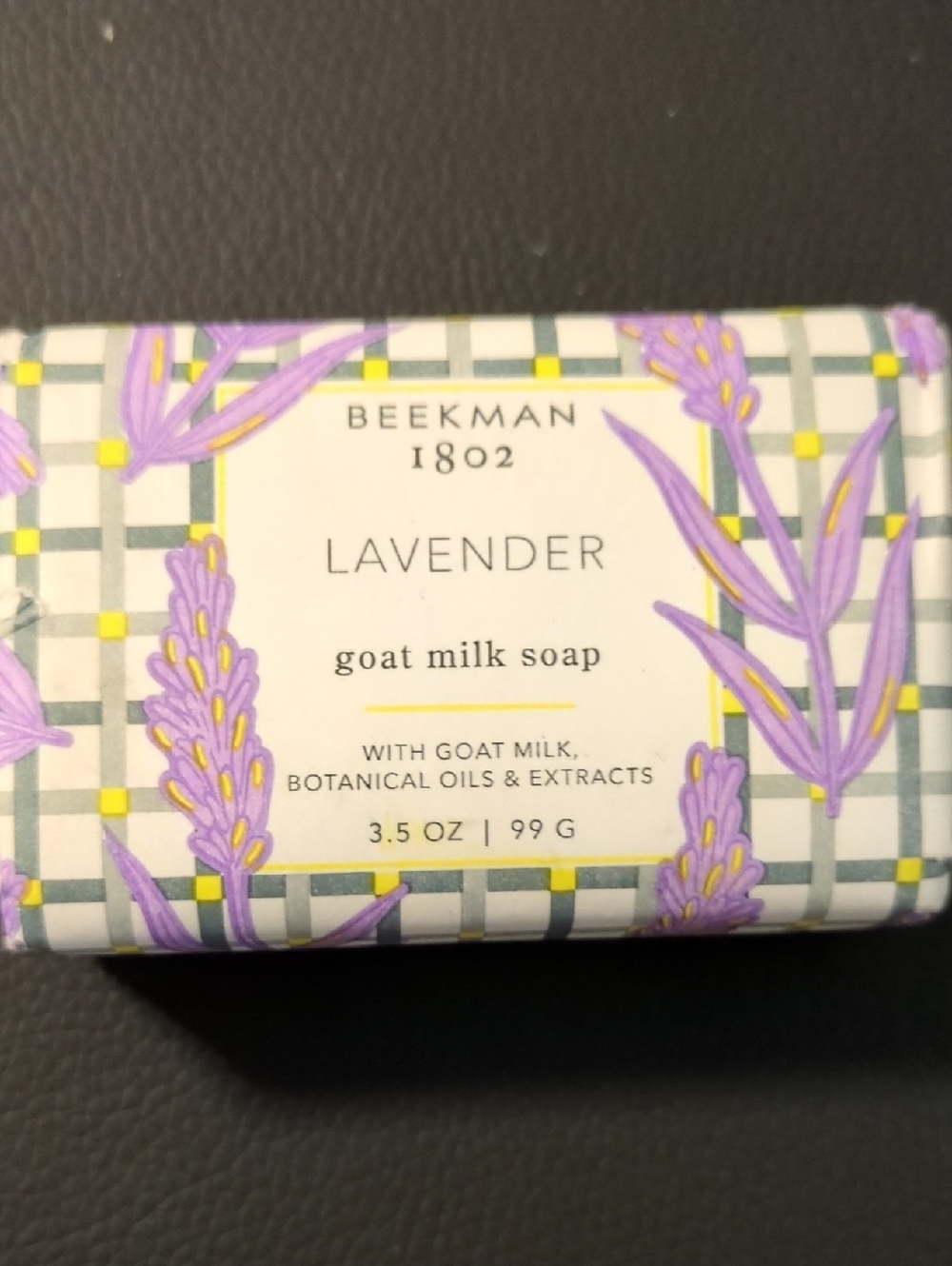 Beekman 1802 Lavender Goat Milk Soap - Purple & White Packaging